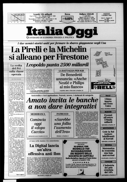 Italia oggi : quotidiano di economia finanza e politica